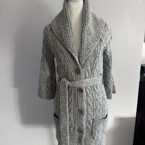 Juicy Couture Gray Cable Knit Cardigan